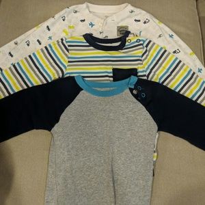 Three long sleeve onsies